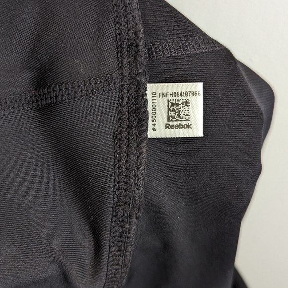 Reebok Black Gold Stretch Yoga Workout Leggings Mesh panels Size XS - Picture 4 of 6